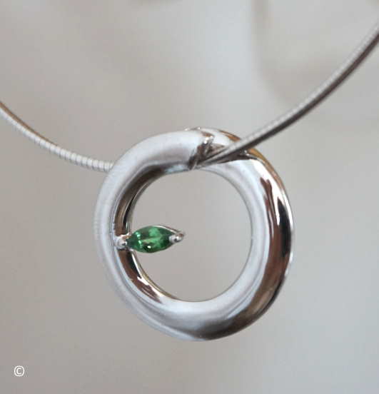 Pendentif Saturne Tsavorite