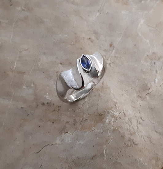 Bague Vague Saphir Bleu