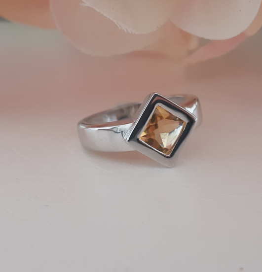 Bague Losange Citrine